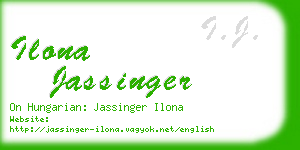 ilona jassinger business card